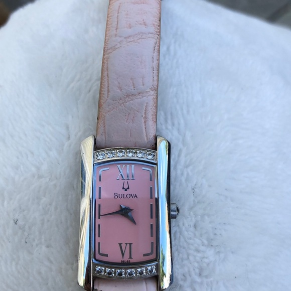 BULOVA PINK DIAMONDS AND WHITE GOLD barbie watch - Picture 3 of 6